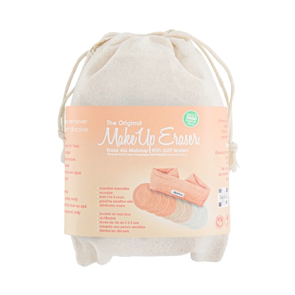 The Original MakeUp Eraser Retired Peachy Clean 7 Day Set, Head Band & Bag New - Picture 1 of 6